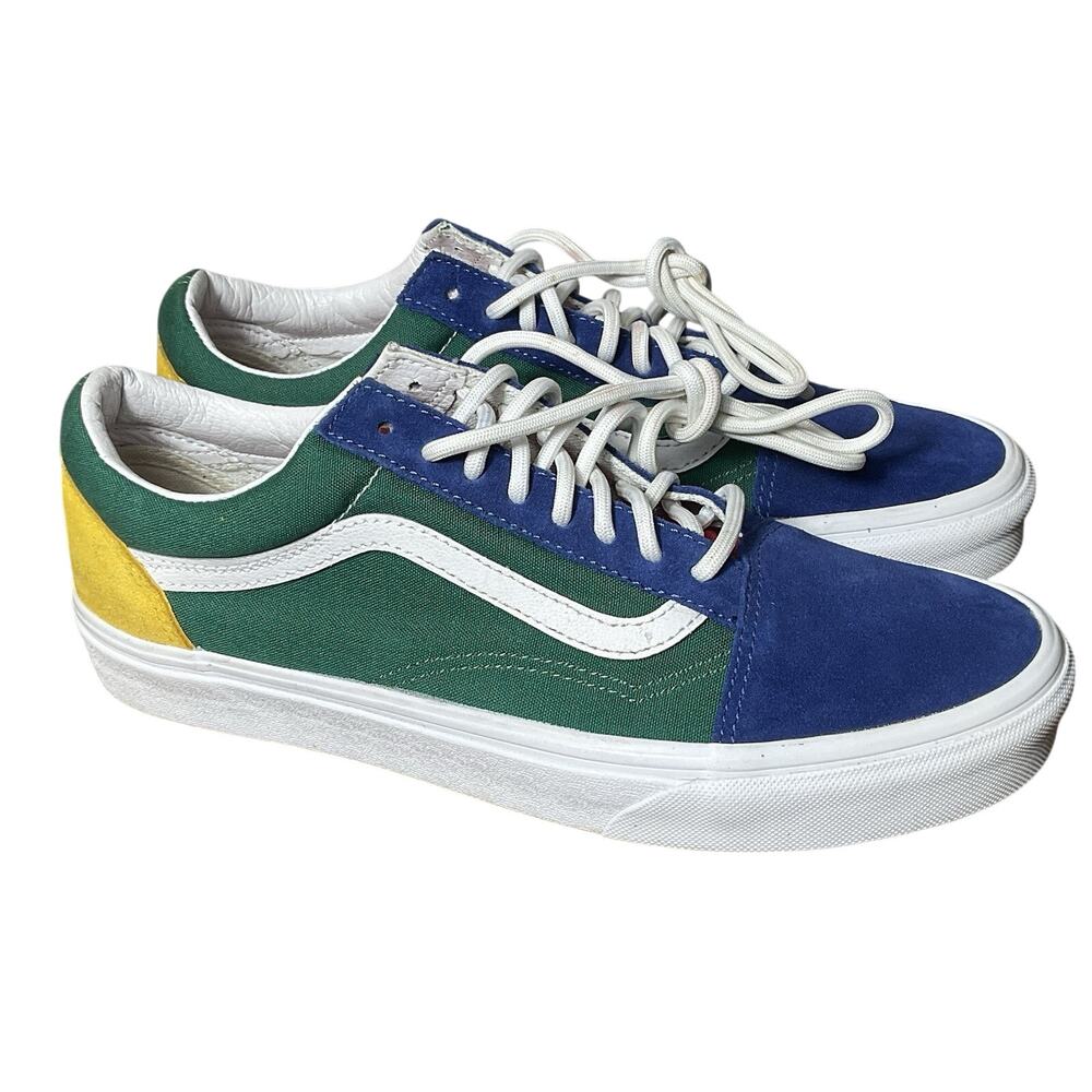 VANS Old Skool 500714 Shoes Blue Green Red Yellow Colorblock Size M/8.5 W/10